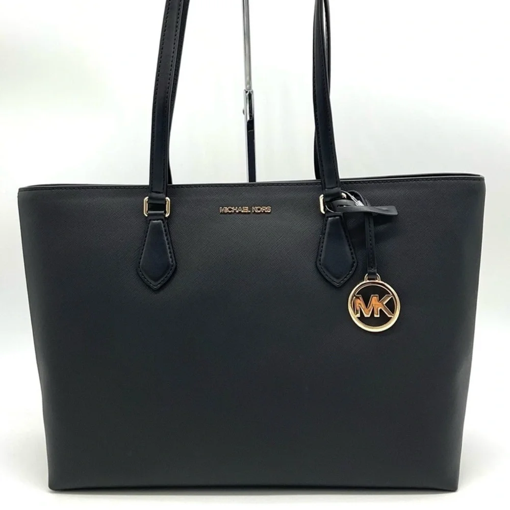 Michael Kors Bag Large Sheila Mf Tote Bag Black/Gold